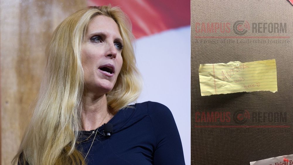 EXCLUSIVE: ‘Antifa was here’ message left as leftists attempted to silence Ann Coulter's talk with students 