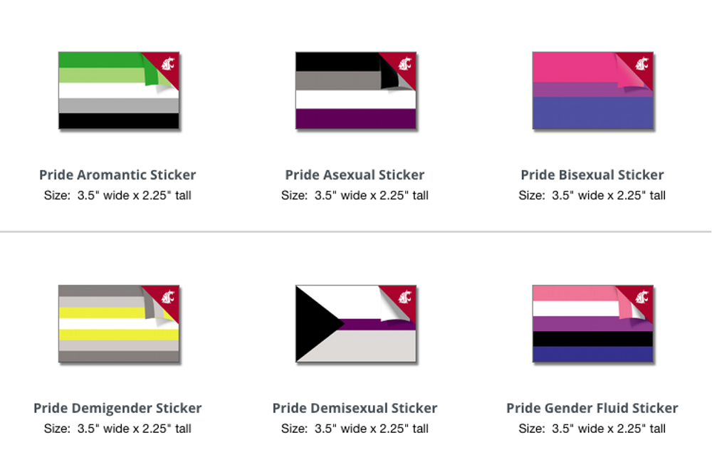 Campus Reform  University Print Office sells Pride flag stickers in more  than a dozen 'inclusive' designs like 'demigender' and 'aromantic