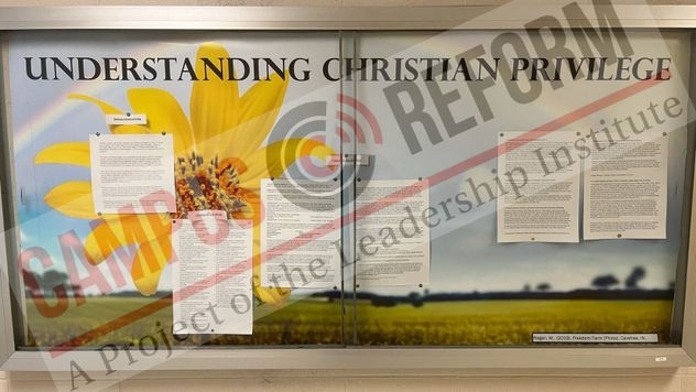 EXCLUSIVE: Instructor displays 'Understanding Christian Privilege' bulletin board 